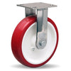 Hamilton 800 lbs. Load Capacity Stainless Steel Rigid Caster - 8"x2" Poly-Tech Polyurethane Wheel (95A) on Polypropylene with 3/4" Delrin Bearing Hamilton