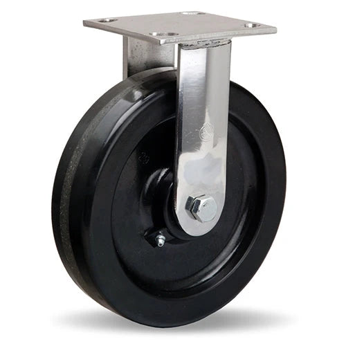 Hamilton 800 lbs Stainless Steel Rigid Caster R-STA-8PZ with 8x2" Plastex Phenolic Wheel & 3/4" Delrin Bearing Hamilton