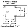 Hamilton 500 lbs Stainless Steel Rigid Caster - 8x2" Gray Rubber (65A) on Polyolefin Wheel with Delrin Bearing - R-STA-8TEZ Hamilton