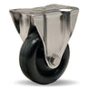 Hamilton R-STL-35A Stainless Steel Rigid Caster - 3 1/2" x 1 3/8" Aqualite Polyolefin Wheel with 1/2" Plain Bore - Top Quality & Eco-friendly Hamilton