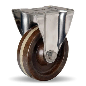 Hamilton R-STL-4HHP 4" x 1 1/4" Plastex Rigid Stainless Caster – 1/2" Bore