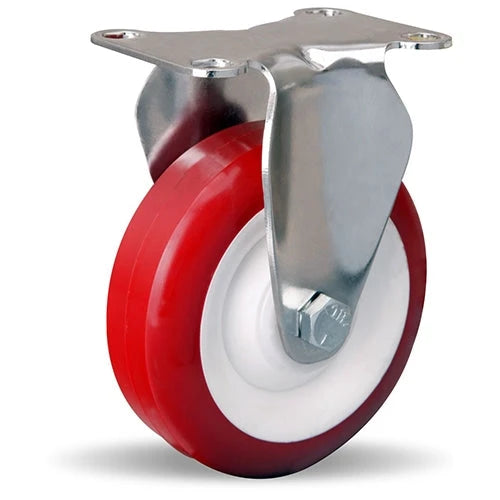 R-STL-4NFZ Hamilton Stainless Steel Rigid Caster - 4" Poly-Tech Wheel with Delrin Bearing - Durable & Industrial Grade Hamilton