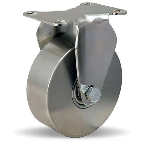 R-STL-4SB Hamilton Stainless Steel Rigid Caster: 4" x 1 3/8" Wheel with 1/2" Precision Ball Bearings Hamilton
