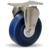 R-STL-4UYZ Hamilton Stainless Steel Rigid Caster: 4" x 1 1/4" Unilast Solid Polyurethane Wheel, 75D Hardness, 1/2" Delrin Bearing - Premium Heavy-Duty Mobility Hamilton