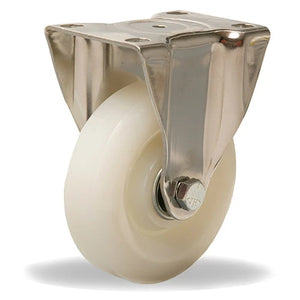 Hamilton R-STL-4WN 4" x 1 1/4" White Nylon Rigid Stainless Caster