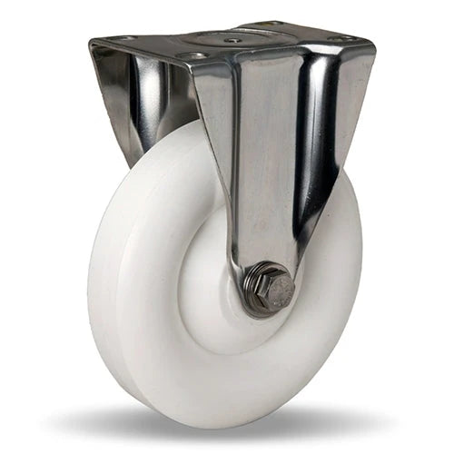 R-STL-5A Hamilton Stainless Steel Rigid Caster - 5" x 1 3/8" Aqualite Polyolefin Wheel - Durable & Corrosion-Resistant for Industrial Use Hamilton