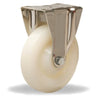 Hamilton R-STL-5WN Stainless Steel Rigid Caster - 5" White Nylon Wheel with 1/2" Plain Bore - Premium Industrial Mobility Solution Hamilton
