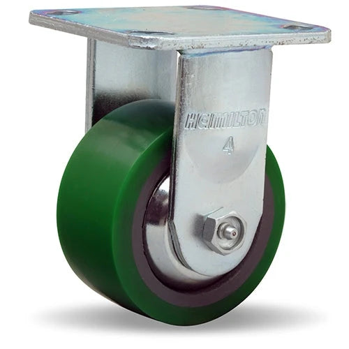 Hamilton R-TG-4DB Thread Guard Rigid Caster - 4x2 Inch Duralast Polyurethane on Cast Iron Wheel with Precision Bearings Hamilton