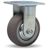 Hamilton R-TG-5TE Thread Guard Rigid Caster - 5" x 2" Versa-Tech Rubber Wheel, 3/4" Roller Bearing Hamilton