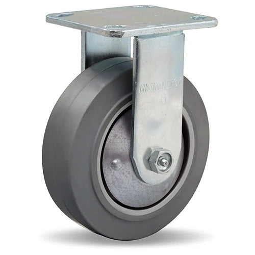 Hamilton R-TG-6AR Thread Guard Rigid Caster - 6x2 Inch Vulcalite Rubber Wheel, Aluminum Core, 3/4" Roller Bearing for Industrial Use Hamilton