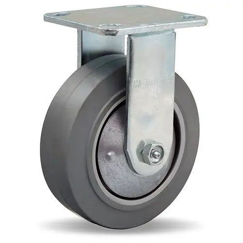 Hamilton R-TG-6AR Thread Guard Rigid Caster - 6x2 Inch Vulcalite Rubber Wheel, Aluminum Core, 3/4" Roller Bearing for Industrial Use -  | CasterHQ