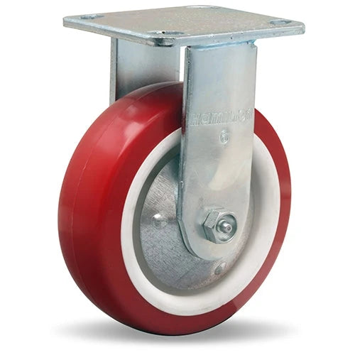 Hamilton R-TG-6NF Rigid Caster - 6x2 Inch Poly-Tech Polyurethane Wheel with Thread Guard & Roller Bearing for Industrial Use Hamilton