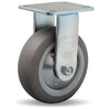 Hamilton R-TG-6TE Rigid Caster - 6x2 Inch Versa-Tech Gray Rubber Wheel, Thread Guard, Roller Bearing for Industrial Use Hamilton
