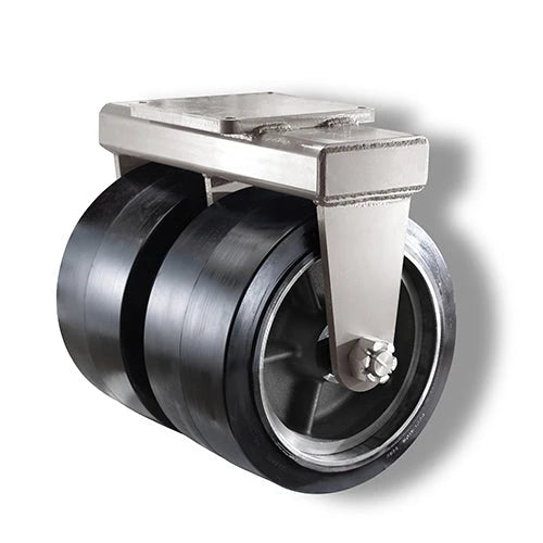 Hamilton Ultra Maxi-Duty Dual-Wheel Rigid Caster with 14" x 5" Nylast Wheel with 2" Precision Ball Bearing Hamilton