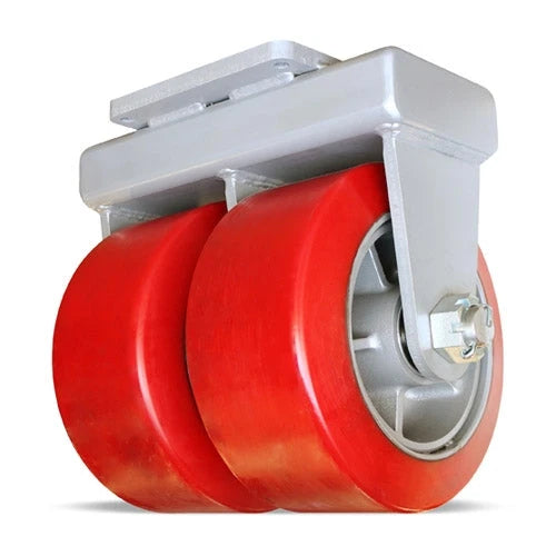 Hamilton Ultra Maxi-Duty Dual-Wheel Rigid Caster with 18" x 9" Polyurethane Wheel with 2" Precision Tapered Roller Bearing Hamilton