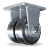 Hamilton Ultra Maxi-Duty Dual-Wheel Rigid Caster with 8" x 3" Forged Steel Wheel with 1 1/4" Precision Tapered Roller Bearing Hamilton