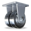 Hamilton R-UMD2-84FST 8" x 4" Forged Steel Rigid Dual Wheel Caster – 27200 lb | CasterHQ