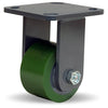 Hamilton Workhorse Rigid Caster with 3 1/4" x 2" Duralast Polyurethane (95A) on Cast Iron Wheel with 3/4" Straight Roller Bearing Hamilton