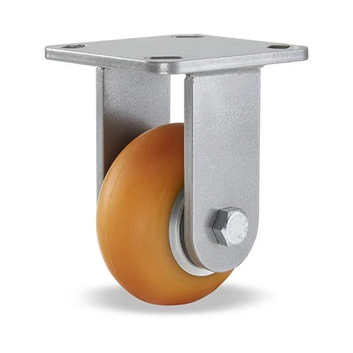 Hamilton Workhorse Rigid Caster with 4" x 2" Ergo-Tech Donut Tread Polyurethane (87A) on Aluminum Wheel with 1/2" Sealed Precision Ball Bearings Hamilton