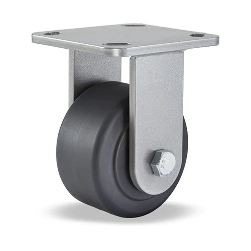 Hamilton Workhorse Rigid Caster with 4" x 2" Nylast High Performance Cast Nylon Wheel with 1/2" Sealed Precision Ball Bearings Hamilton