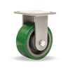 Hamilton Workhorse Rigid Caster with 5" x 2" Duralast Polyurethane (95A) on Cast Iron Wheel with 1/2" Sealed Precision Ball Bearings Hamilton