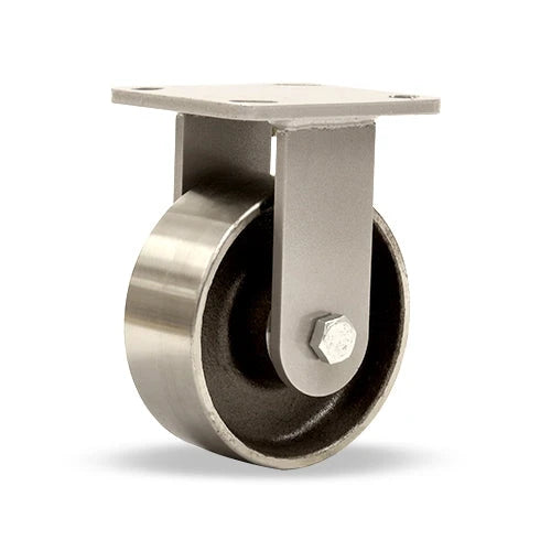 Hamilton Workhorse Rigid Caster with 5" x 2" Forged Steel Wheel with 17 mm Sealed Precision Ball Bearing Hamilton