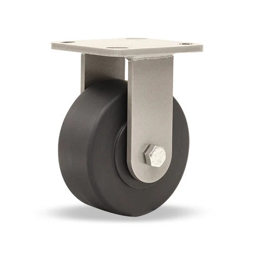 Hamilton Workhorse Rigid Caster with 5" x 2" Nylast High Performance Cast Nylon Wheel with 1/2" Sealed Precision Ball Bearings Hamilton