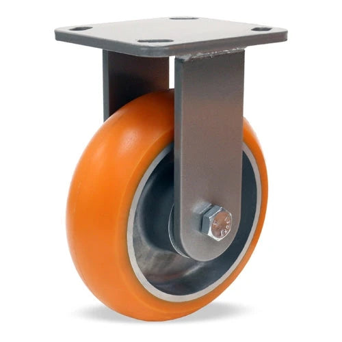 Hamilton Workhorse Rigid Caster with 6" x 2" Ergo-Tech Donut Tread Polyurethane (87A) on Aluminum Wheel with 1/2" Sealed Precision Ball Bearings Hamilton