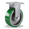 Hamilton Workhorse Rigid Caster with 6" x 2" Duralast Polyurethane (95A) on Cast Iron Wheel with 1/2" Sealed Precision Ball Bearings Hamilton
