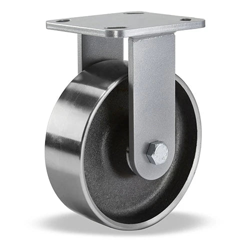 Hamilton Workhorse Rigid Caster with 6" x 2" Forged Steel Wheel with 1/2" Sealed Precision Ball Bearing Hamilton