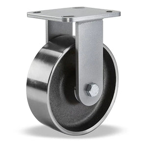 Hamilton Workhorse Rigid Caster with 6" x 2" Forged Steel Wheel with 1/2" Sealed Precision Ball Bearing Hamilton
