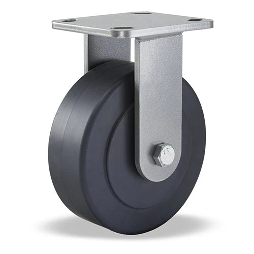 Hamilton Workhorse Rigid Caster with 6" x 2" Nylast High Performance Cast Nylon Wheel with 1/2" Sealed Precision Ball Bearings Hamilton