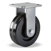 Hamilton Workhorse Rigid Caster with 6" x 2" Plastex Phenolic Wheel with 3/4" Straight Roller Bearing Hamilton
