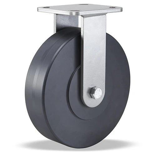 Hamilton Workhorse Rigid Caster with 8" x 2" Nylast High Performance Cast Nylon Wheel with 1/2" Sealed Precision Ball Bearings Hamilton