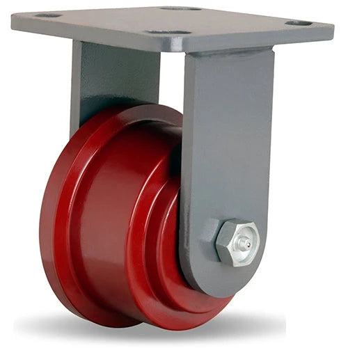 Hamilton R-WH-FT35H Workhorse Rigid Caster - 3 1/2" Single Flange Track Wheel with 3/4" Roller Bearing - Premium Industrial Strength Hamilton