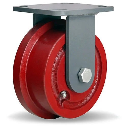 Hamilton R-WH-FT51T Workhorse Rigid Caster: 4 15/16" x 1 7/16" Flange Wheel with 3/4" Tapered Roller Bearings for Heavy-Duty Applications Hamilton