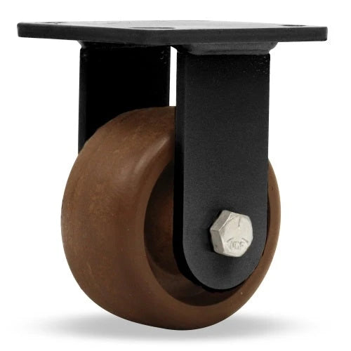 Hamilton WHK Inferno Series Rigid Caster - 4"x2" Scorcher Wheel, 1/2" Roller Bearing with High Heat Grease, Rated 550° F - R-WHK-4HNY High Heat Resistance for Industrial Use Hamilton