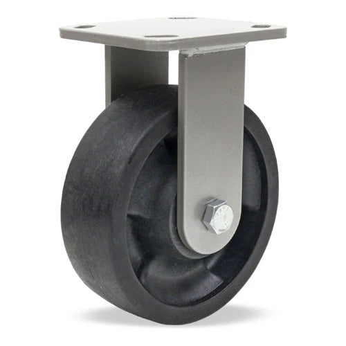 Hamilton WHK Inferno Series R-WHK-6HNY: 6" x 2" High Heat Rigid Caster with Scorcher Wheel - Rated Up to 550° F Hamilton
