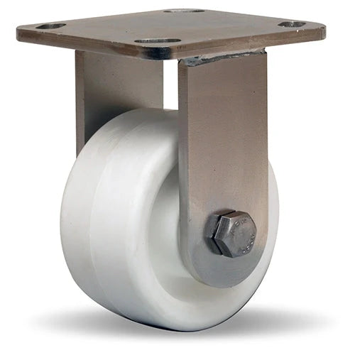 R-WHS-4AZ Hamilton Stainless Steel Rigid Caster – 4" x 2" Aqualite Polyolefin Wheel with 3/4" Delrin Bearing – Durable & Industrial-Grade Hamilton