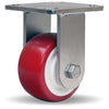 R-WHS-4NFZ Hamilton Stainless Steel Workhorse Rigid Caster – 4" x 2" Poly-Tech Polyurethane Wheel with 3/4" Delrin Bearing for Industrial Use Hamilton