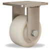 Hamilton R-WHS-4WNSB Workhorse Rigid Caster - 4" Stainless Steel with White Nylon Wheel & Sealed Ball Bearings Hamilton