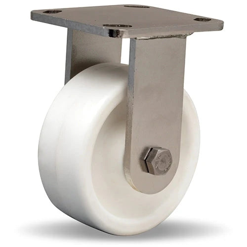 R-WHS-5AZ Hamilton Stainless Steel Rigid Caster - 5" Aqualite Polyolefin Wheel - Heavy-Duty 3/4" Delrin Bearing Hamilton