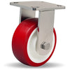 Hamilton Stainless Steel Workhorse Rigid Caster R-WHS-5NFZ - 5" Poly-Tech Polyurethane Wheel - Industrial & Commercial Grade Hamilton