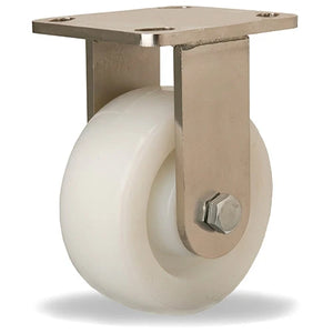 Hamilton R-WHS-5WNSB 5" x 2" White Nylon Rigid Stainless Caster