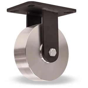 Hamilton R-WHS-6HSB Stainless Steel Rigid Caster - 6" x 2" Wheel with High Heat Bearings (Rated up to 750°F) - Premium High-Temperature Solution Hamilton