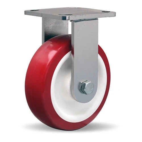 R-WHS-6NFZ Hamilton Stainless Steel Rigid Caster: 6"x2" Poly-Tech Wheel with Delrin Bearing Hamilton