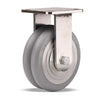 Hamilton 6" Twin Wheel Rigid Caster - 1200 lbs Load Capacity, Stainless Steel Workhorse with Blue UltraGlide Wheels & Sealed Bearings Hamilton