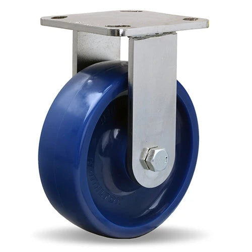 R-WHS-6UYZ Hamilton Stainless Steel Rigid Caster - 6" x 2" Unilast Solid Polyurethane Wheel with 3/4" Delrin Bearing - Top Quality Mobility Solution Hamilton