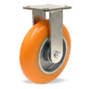 R-WHS-82EMB Hamilton Workhorse Rigid Caster - Stainless Steel, 8" x 2" Ergo-Tech (87A) Wheel, 1/2" Precision Ball Bearings - Durable Industrial Choice Hamilton