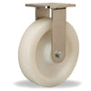 Hamilton Stainless Steel Workhorse Rigid Caster - 8" x 2" White Nylon Wheel with 1/2" Sealed Precision Ball Bearings - R-WHS-8WNSB Hamilton